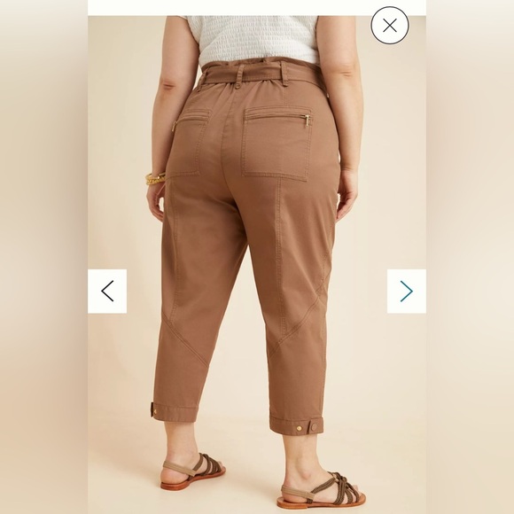 Anthropologie Ellie Embroidered Utility Pants Size  14 new with tag - Picture 2 of 12